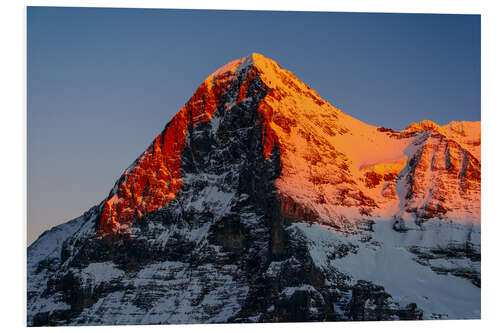 Stampa su PVC Eiger mountain peak at sunset  View from Lauberhorn, kleine Scheidegg, Grindelwald, Switzerland