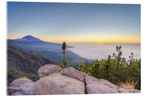 Acrylic print Tenerife Teide Sunset