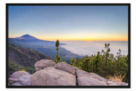 Gerahmter Kunstdruck Teneriffa Teide Sonnenuntergang