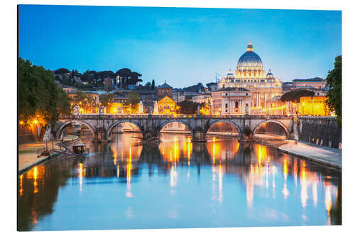 Aluminium print St. Peter and Tiber, Rome