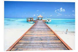 Cuadro de PVC Pier into the blue sea, Maldives I