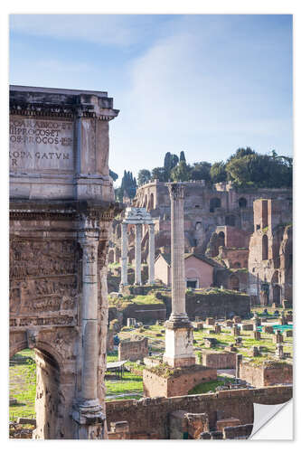 Selvklebende plakat Ruins of the ancient roman forum