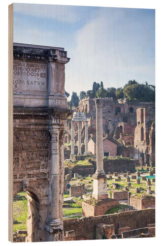 Holzbild Ruinen des Forum Romanum