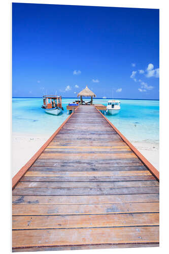 Tableau en PVC Jetée dans l'océan, Maldives II