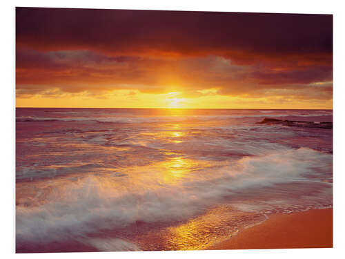 Foam board print Sunset on the Pacific