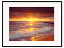 Kunsttryk i ramme Sunset on the Pacific