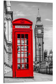 Cuadro de aluminio Cabina de teléfono en Londres