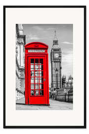 Gerahmter Kunstdruck London  Telefonzelle