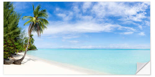 Sisustustarra Palm beach panorama in Tahiti, French Polynesia