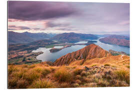 Tableau en plexi-alu Lac Wanakaen Nouvelle-Zélande