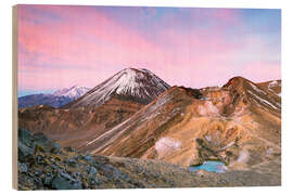 Trebilde Awesome sunrise on Mount Ngauruhoe and red crater, Tongariro crossing, New Zealand