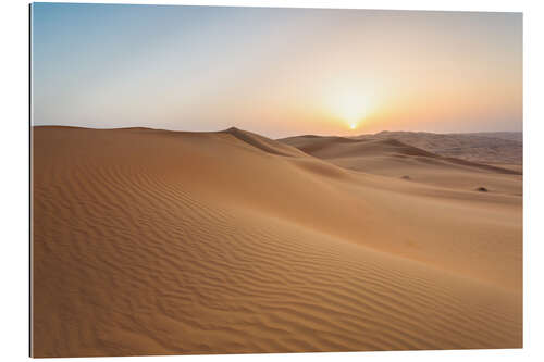 Gallery print Sunrise over sand dunes, empty quarter desert, Abu Dhabi, Emirates