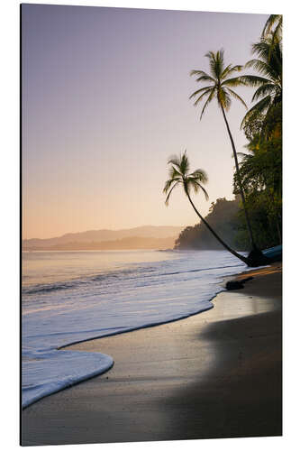 Tableau en aluminium Vagues sur une plage du Costa Rica