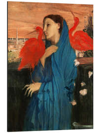 Magnettafel Junge Frau mit Ibis