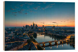 Trebilde Frankfurt Skyline at sunset