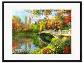 Gerahmter Kunstdruck Bogenbrücke