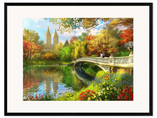 Impressão artística com moldura Bow bridge