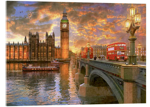 Acrylic print Westminster sunset