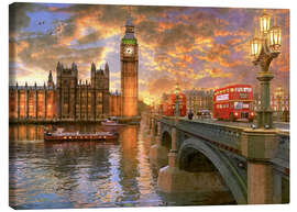 Leinwandbild Westminster bei Sonnenuntergang - Dominic Davison