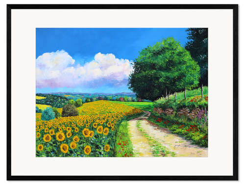 Gerahmter Kunstdruck Sonnenblumen Saison