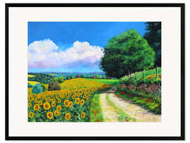 Impression artistique encadrée Saison des tournesols