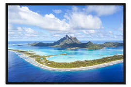Gerahmter Kunstdruck Bora Bora Insel I