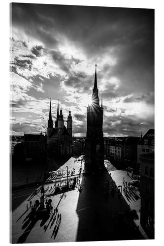 Acrylic print Shining city of Halle/Saale