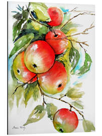 Aluminium print ripe apples