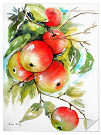 Selvklebende plakat ripe apples