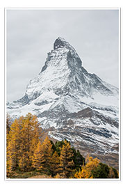 Wandbild  Matterhorn von Riffelalp, Zermatt, Schweiz - Peter Wey