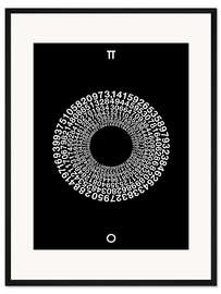 Gerahmter Kunstdruck Transzendente Zahl von PI