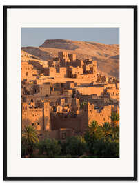 Gerahmter Kunstdruck Kasbah Ait Benhaddou nahe Ouarza