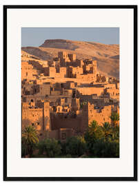 Kunsttryk i ramme Kasbah Ait Benhaddou near Ouarza