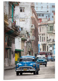 Tableau en plexi-alu Taxis de l&#039;avenue Colon, Cuba