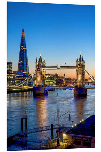 Tableau en PVC Le Tower Bridge au crépuscule