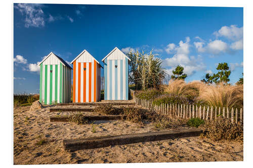 Tableau en PVC Cabanes de plage en Bretagne