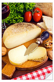 Selvklebende plakat Italian Cheese With Wine