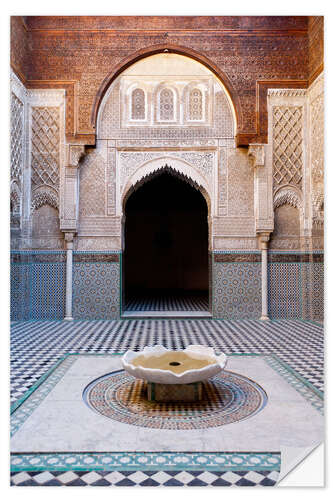 Selvklebende plakat Madrasah Attarine, Fez