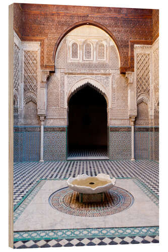 Wood print Madrasah Attarine, Fez