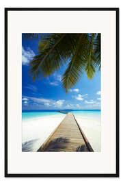 Gerahmter Kunstdruck Anlegestelle, Malediven