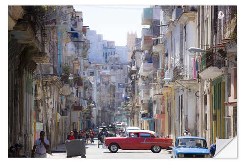 Naklejka na ścianę In the streets of Havana