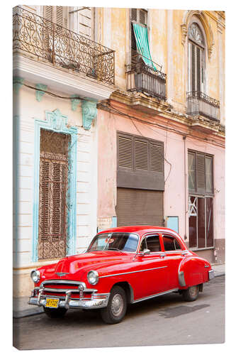 Lerretsbilde Restored American car, Havana