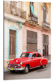 Magnettafel Roter Oldtimer in Havanna