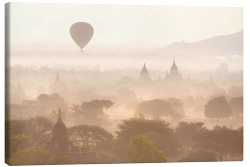 Canvas print Balloon above the Bagan temples