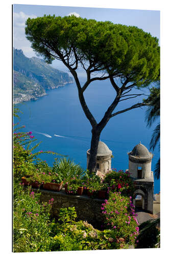 Tableau en plexi-alu Vue de Rufolo, Ravello, côte Amalfitaine