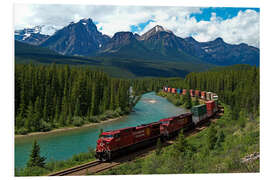 Quadro em PVC Morants bend with railroad and Bow River