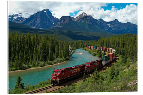 Gallery Print Morants-Kurve mit Eisenbahn und Bow River