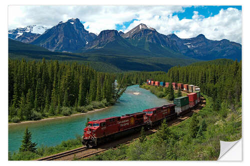 Wall sticker Morants bend with railroad and Bow River