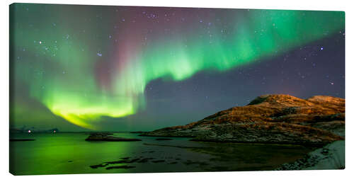 Canvas print Poollicht bij Tromso, Noorwegen