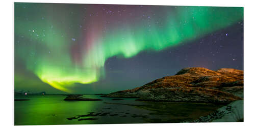 Foam board print Northern Lights near Tromso, Norway